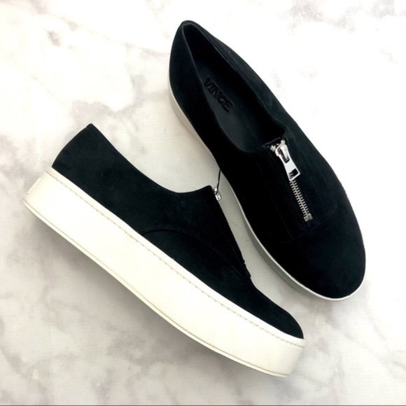 Vince Shoes - 😍NWOT! VINCE. black platform suede sneakers 9